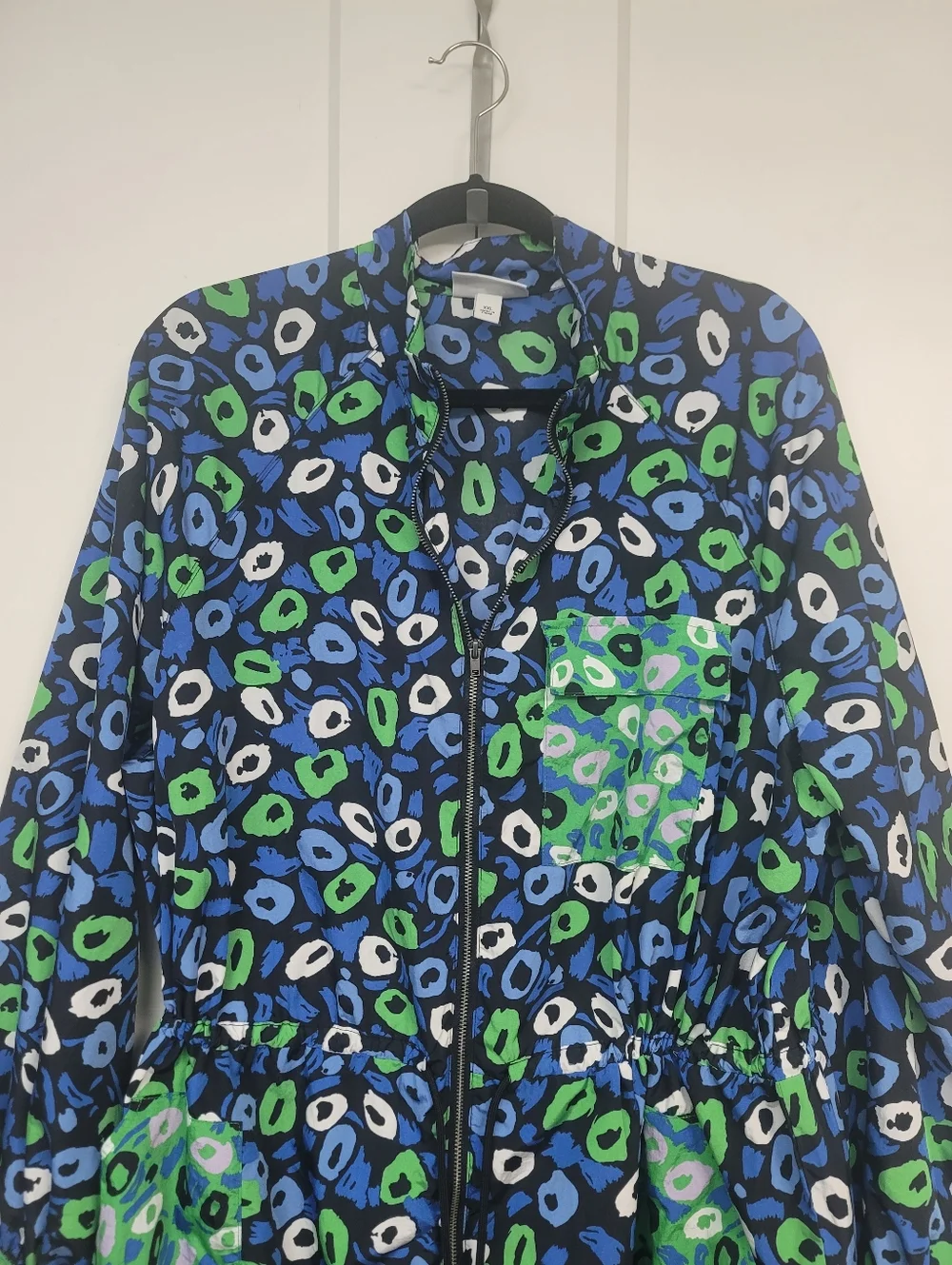 DVF x Target Nylon Jazz Dot Jumpsuit | Blue Green Sporty Chic XXL - Picture 5 of 8